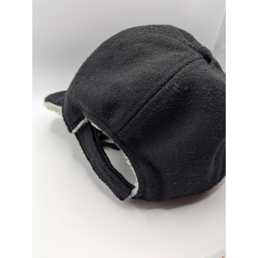Vtg Sherpa Lined Ear Flap Hat Cap Strap Fleece Ear Flap Trapper Gorpcore 90s - Picture 13 of 15